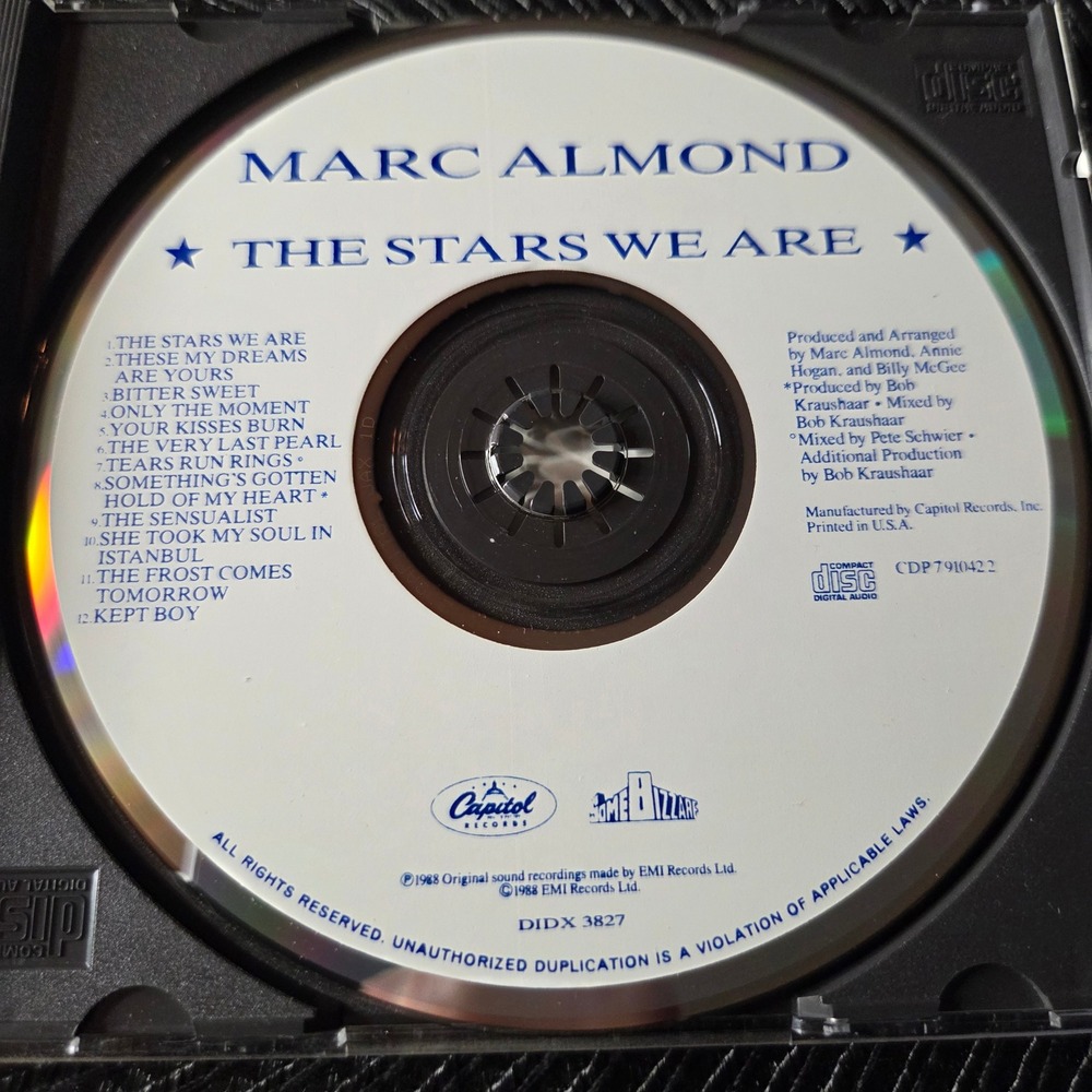 Marc Almond CD The Stars We Are 1988 Capitol Records Synth-Pop New Wave Vintage - Picture 4 of 6